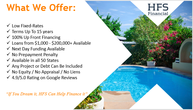 Payment Finance Info Mud Slingers Pool Patio What Hfs Can Offer Paramount Pool Financing