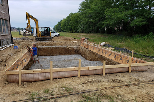 Concrete Pool Process Form & Steel