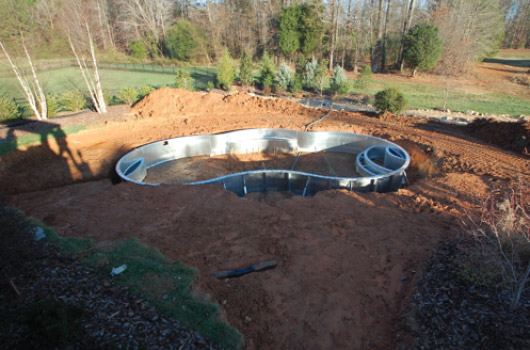 Vinyl Liner Process Walls are set