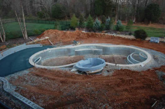Vinyl Liner Process Begin concrete or paver work